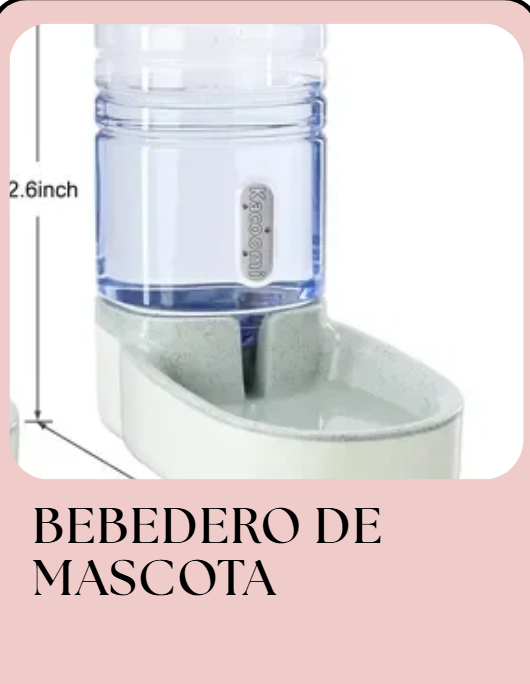 uc BEBEDERO DISPENSADOR DE AGUA AUTOMÁTICO POR GRAVEDAD PARA MASCOTAS