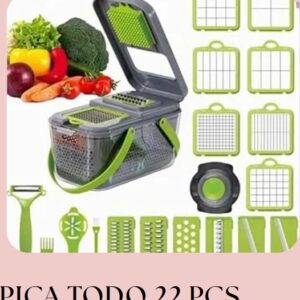 PICATODO CORTADOR DE VERDURAS MULTIFUNCIONAL 22 PIEZAS