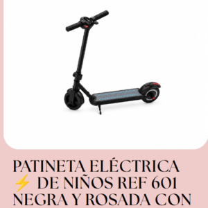 PATINETA ELECTRICA SCOOTER PARA NINOS REF 601 CON BLUETOOTH LUCES LED COLORES