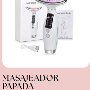MASAJEADOR FACIAL Y DE CUELLO LIFTING ANTIARRUGAS CON FOTOTERAPIA LED