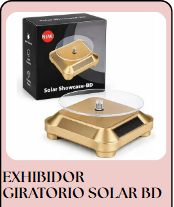 EXHIBIDOR GIRATORIO SOLAR BD 360 GRADOS DORADO